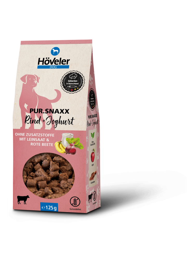 Höveler DOG Pur.SNAXX Rind + Joghurt 125 g
